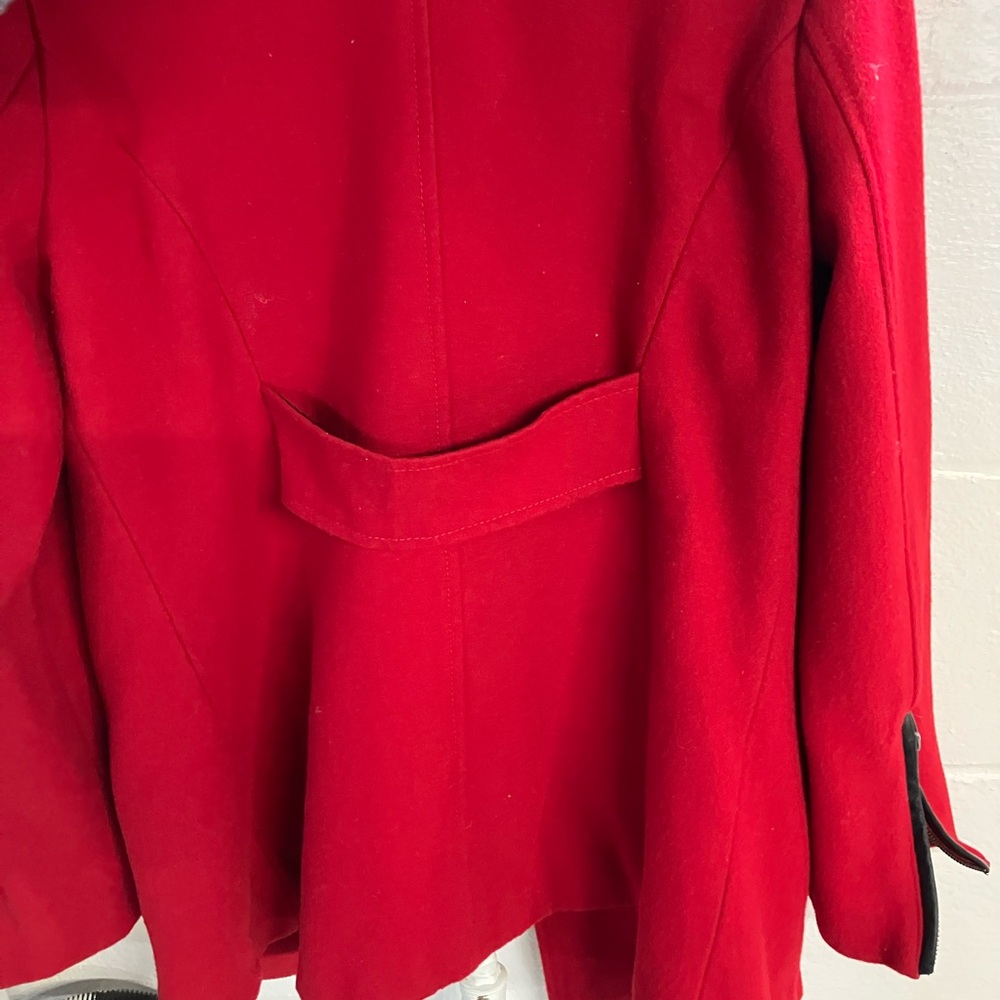 Women's Red pea coat Black Rivet - Picture 4 of 6